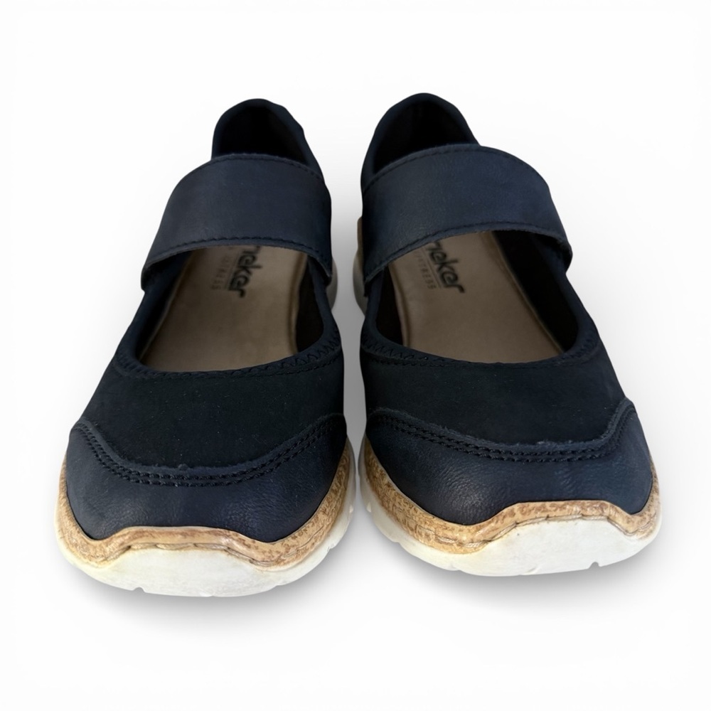 RIEKER navy blue mary jane comfort ballet flats 38 us 7